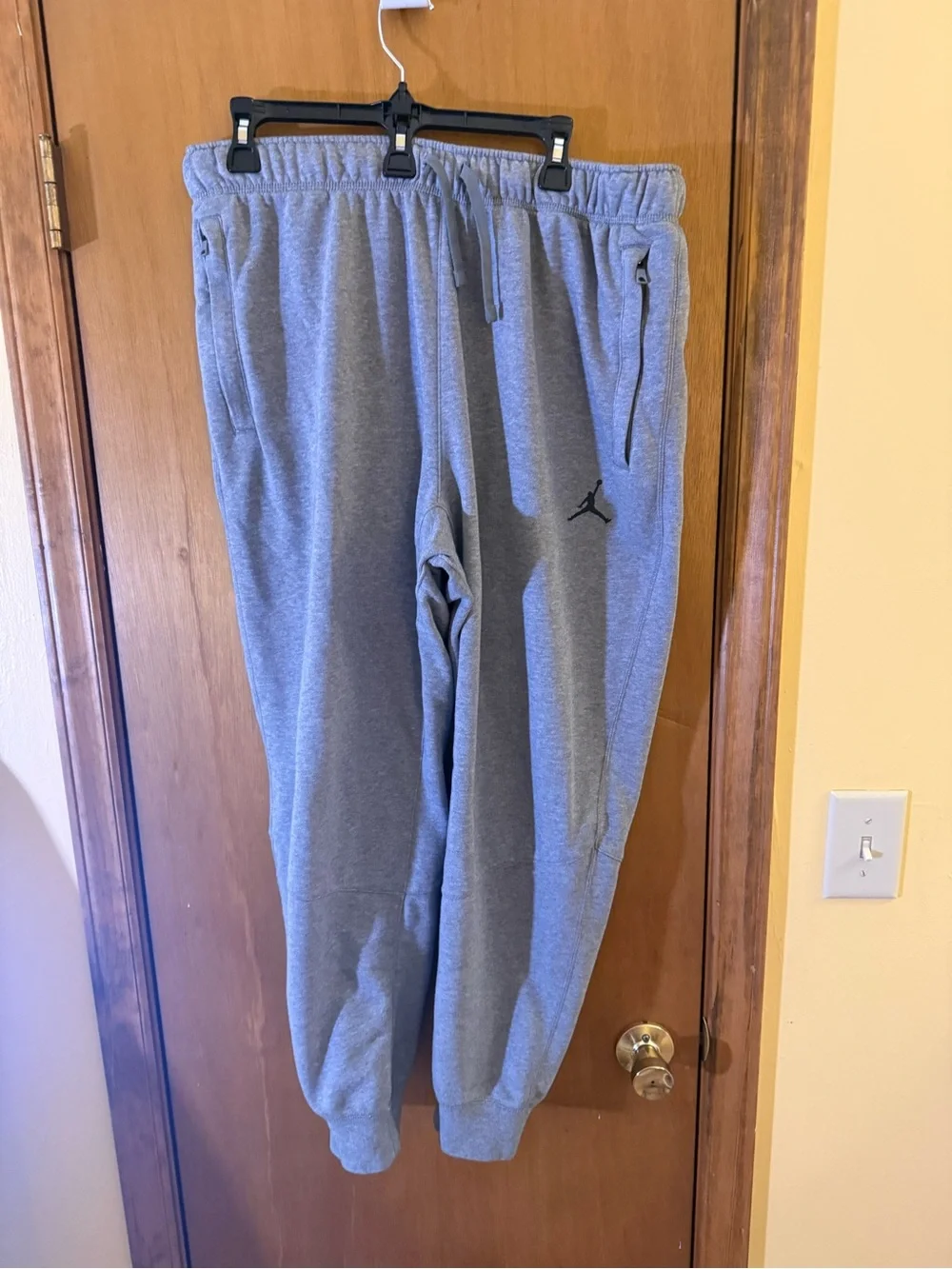 Jordan Heather Gray Jogger Sweatpants with Black Jumpman